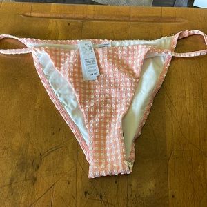 topshop gingham peach/orange bikini bottoms